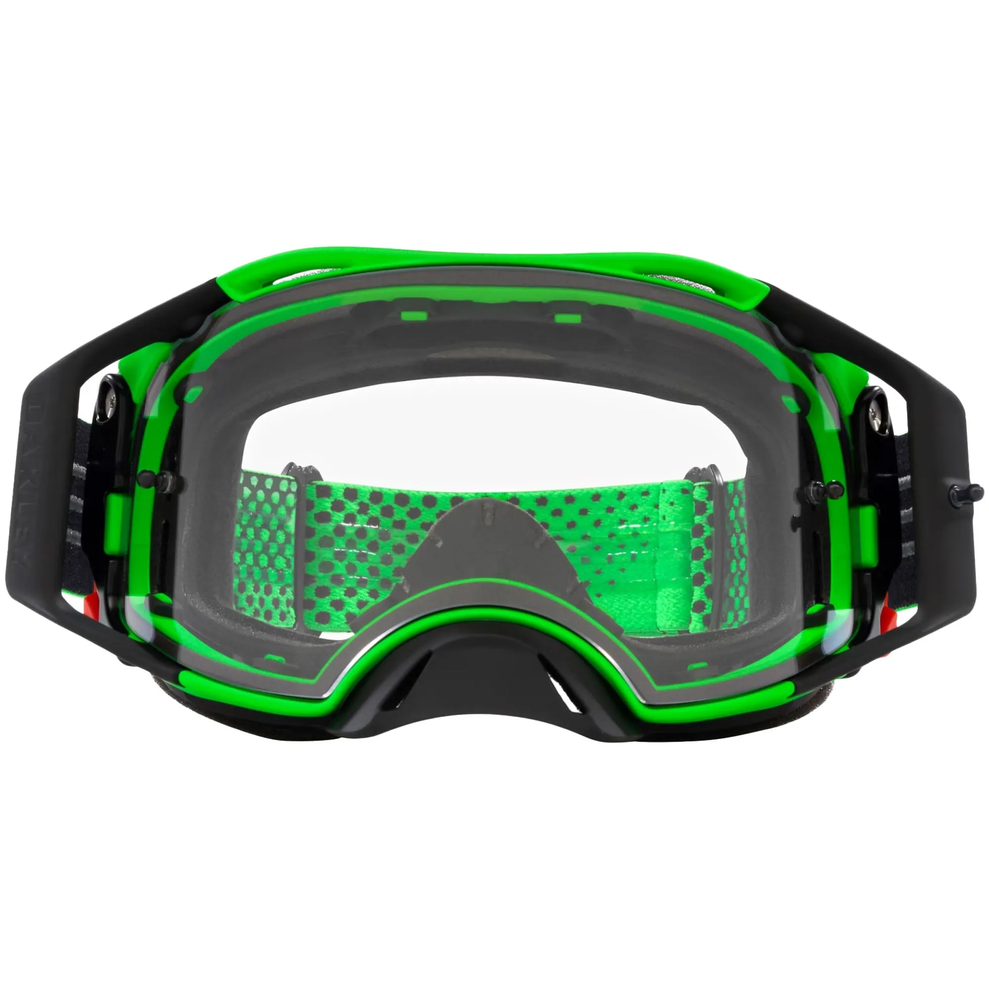 Oakley OO7046-D9 Airbrake MX Goggles Clear Impact Resistant Lenses Moto Green Strap