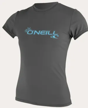 O'neill Women's Basic UPF 50  S/S Sun Shirt Graphite