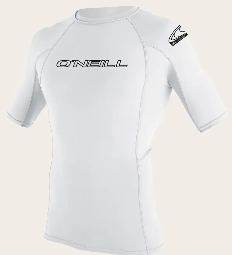 O'neill Youth Basic UPF 50  S/S Rash Guard White