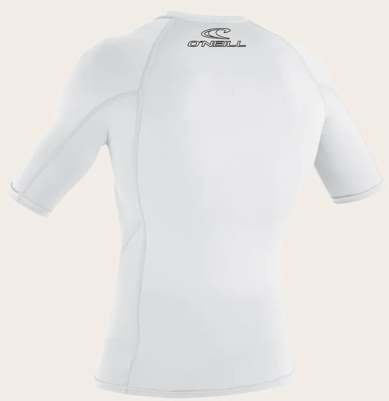 O'neill Youth Basic UPF 50  S/S Rash Guard White