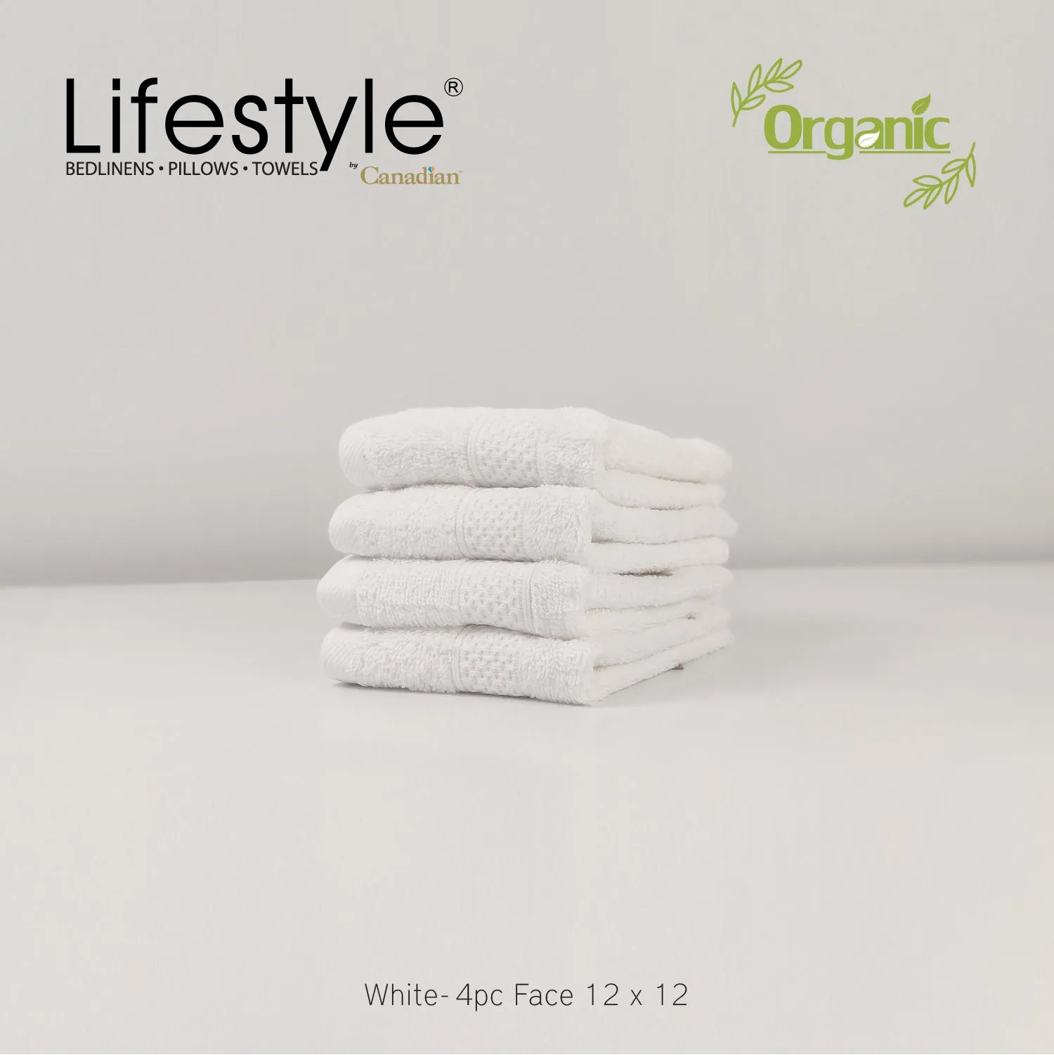 Organic Cotton Towels I Lifestyle by Canadian I (2pc.Bath)(2pc.Hand)(4pc.Face) #242