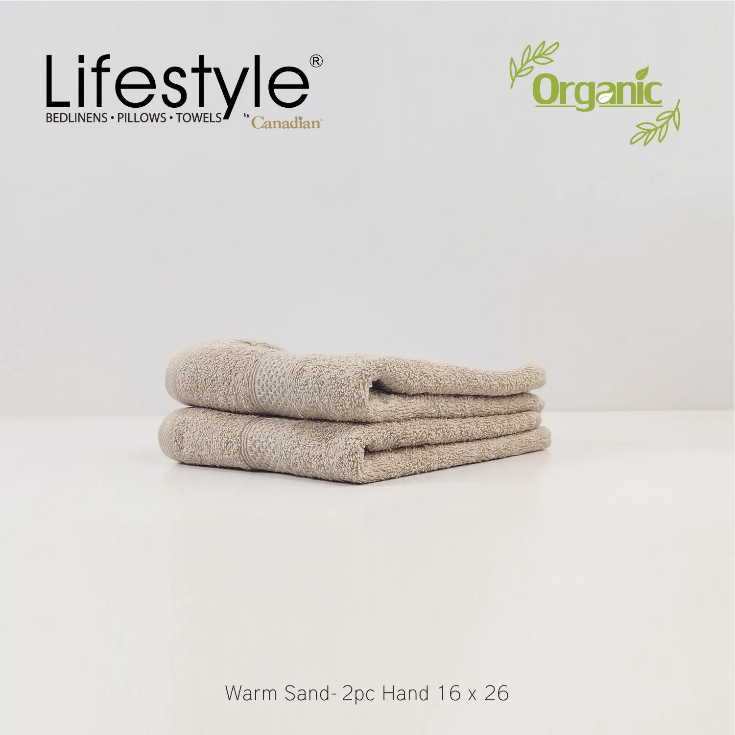 Organic Cotton Towels I Lifestyle by Canadian I (2pc.Bath)(2pc.Hand)(4pc.Face) #242