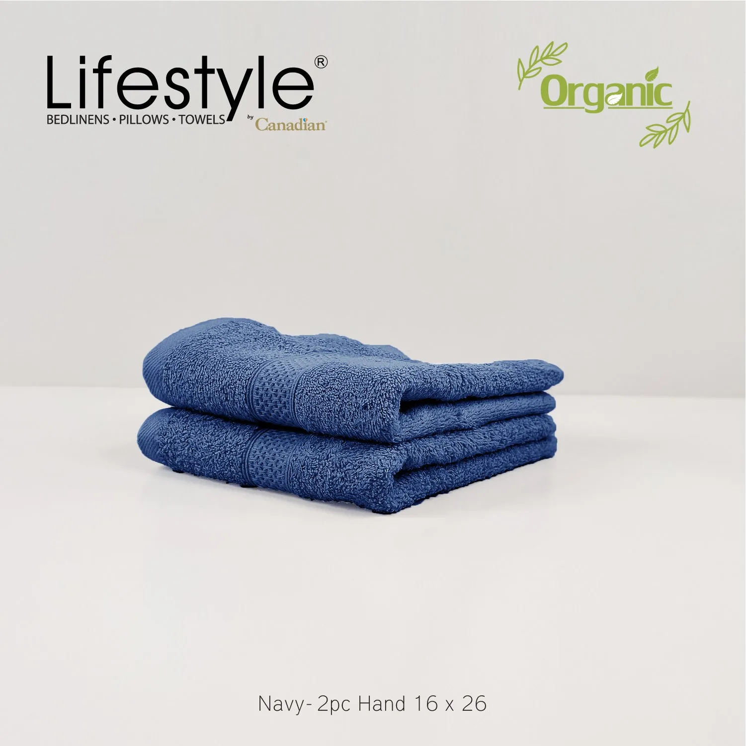 Organic Cotton Towels I Lifestyle by Canadian I (2pc.Bath)(2pc.Hand)(4pc.Face) #242