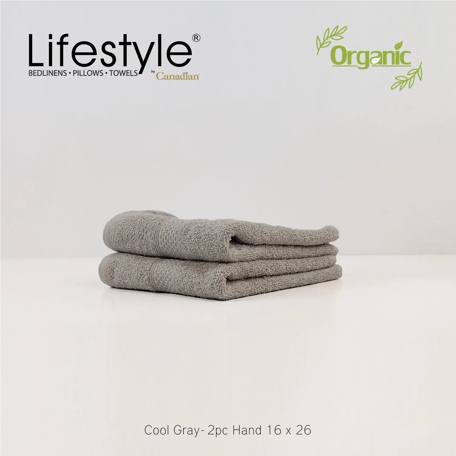 Organic Cotton Towels I Lifestyle by Canadian I (2pc.Bath)(2pc.Hand)(4pc.Face) #242