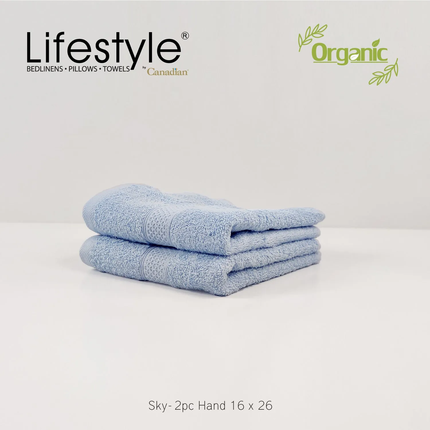 Organic Cotton Towels I Lifestyle by Canadian I (2pc.Bath)(2pc.Hand)(4pc.Face) #242