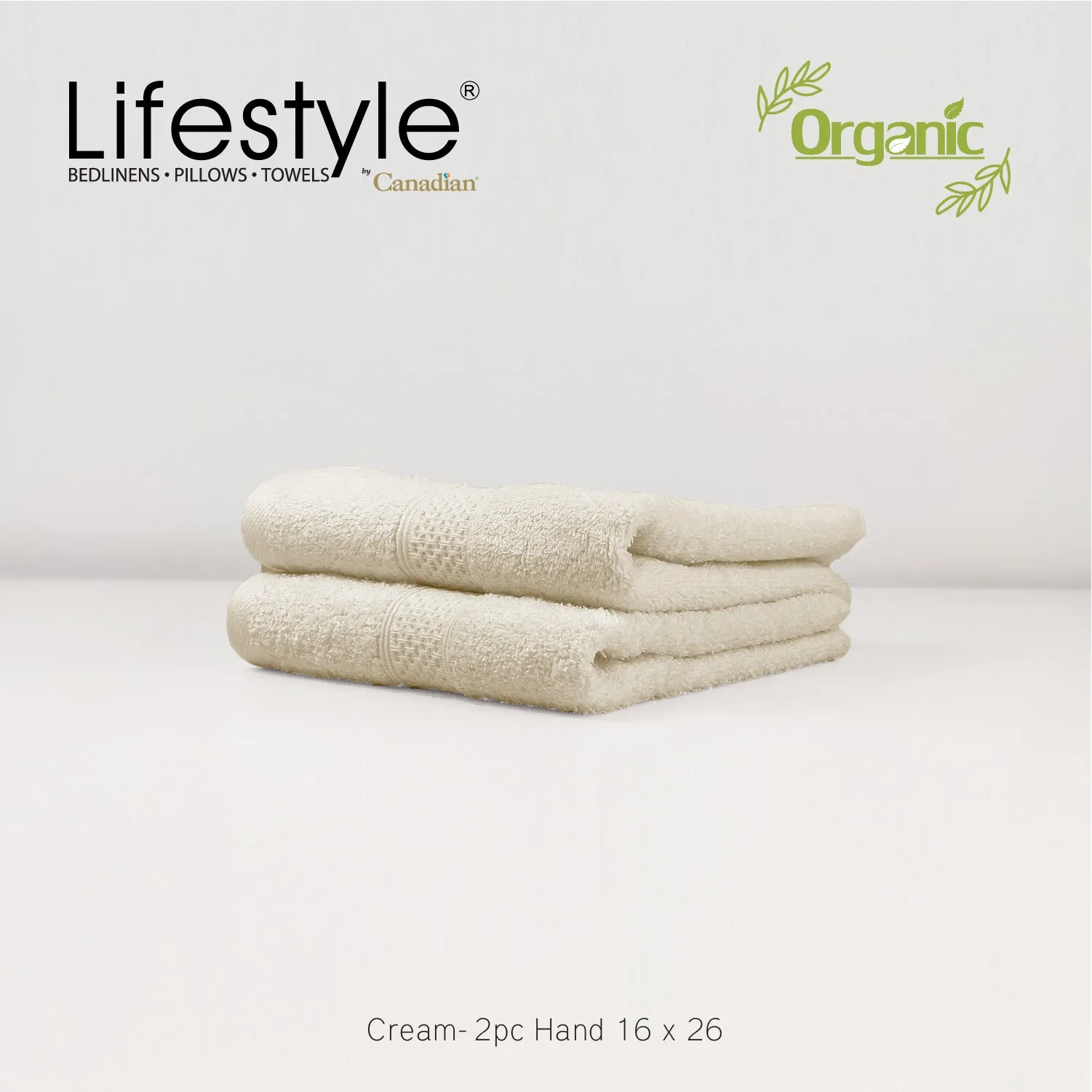 Organic Cotton Towels I Lifestyle by Canadian I (2pc.Bath)(2pc.Hand)(4pc.Face) #242