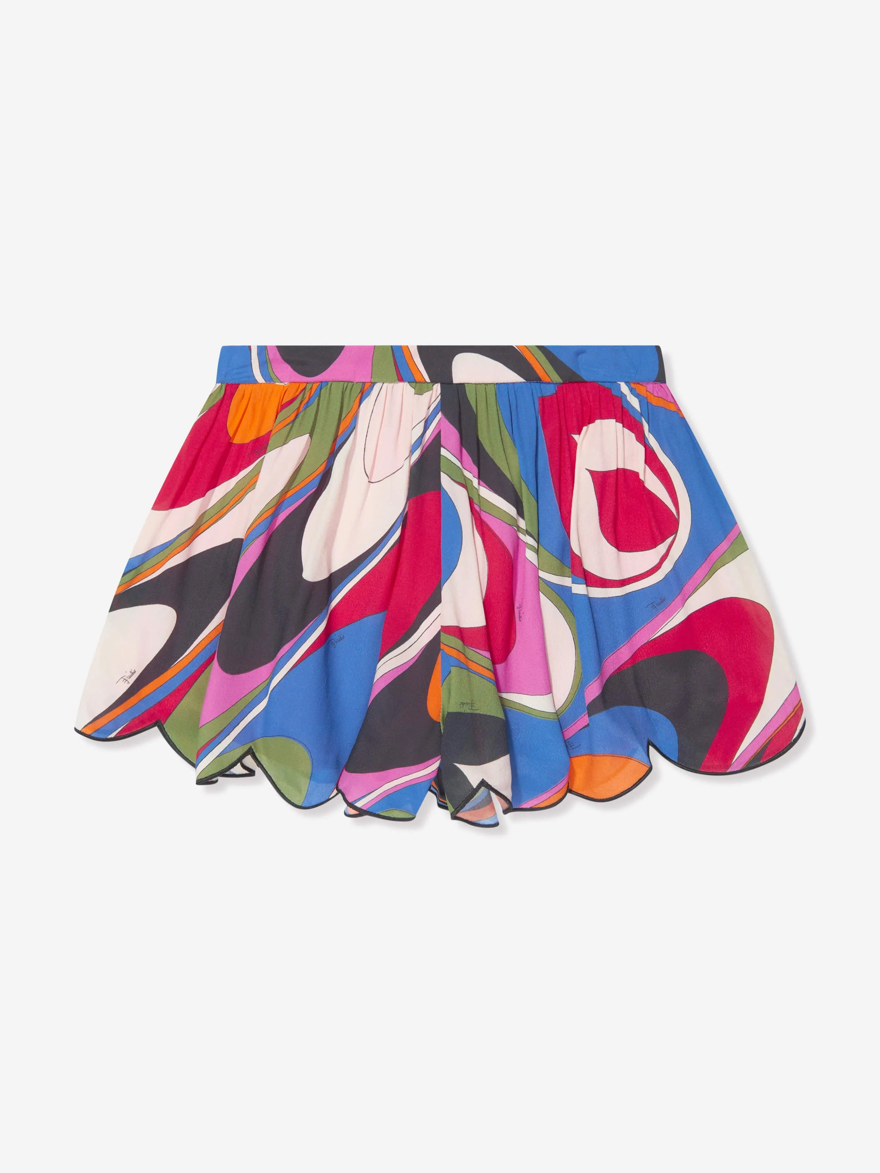 Pucci Girls Onde Print Shorts in Multicolour