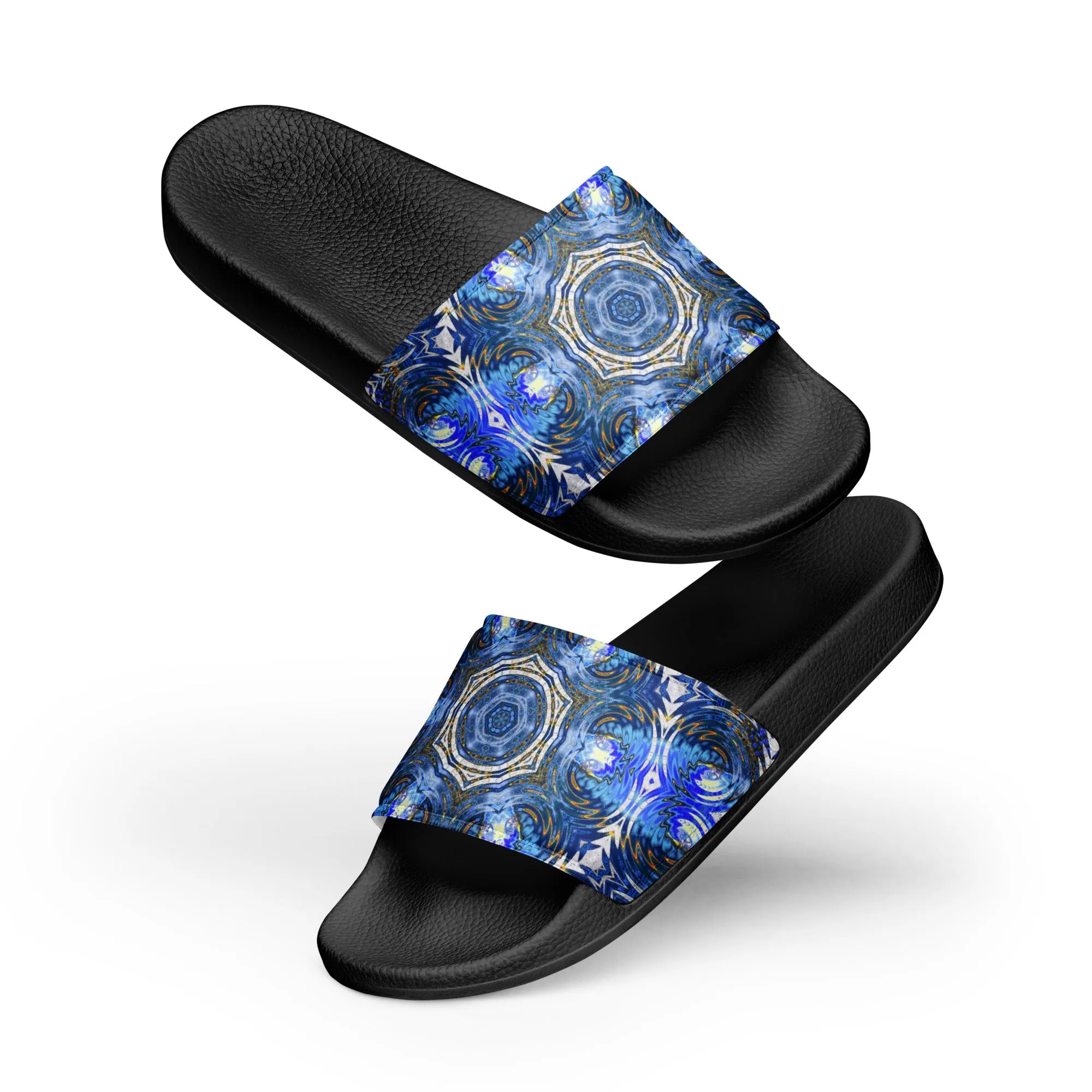 "Whirling Petals" Collection - Designer Men’s slides