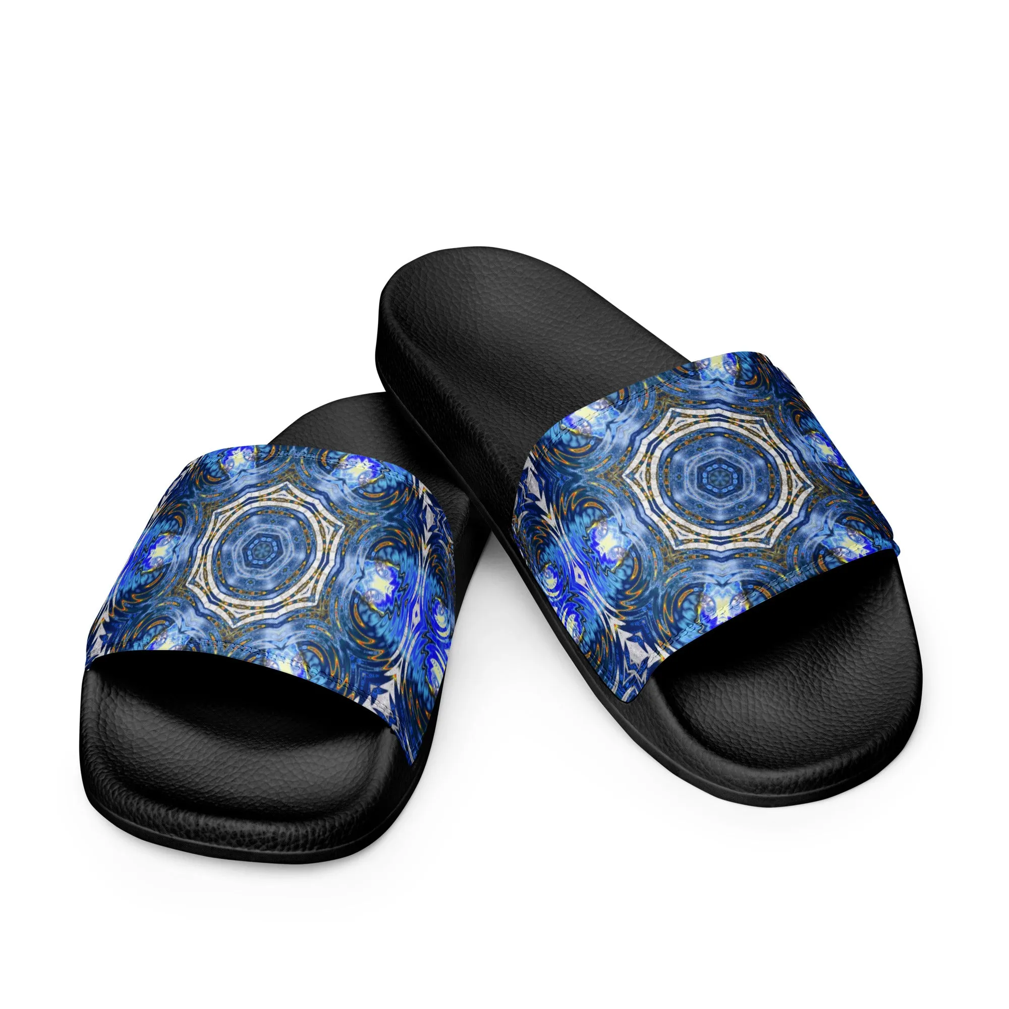 "Whirling Petals" Collection - Designer Men’s slides