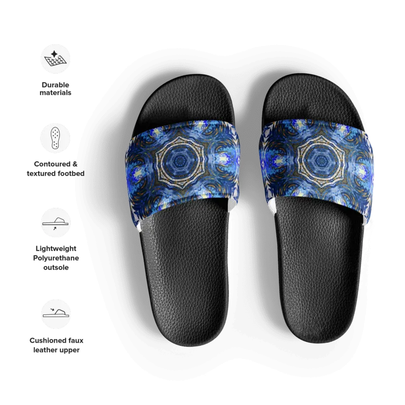 "Whirling Petals" Collection - Designer Women's Slides