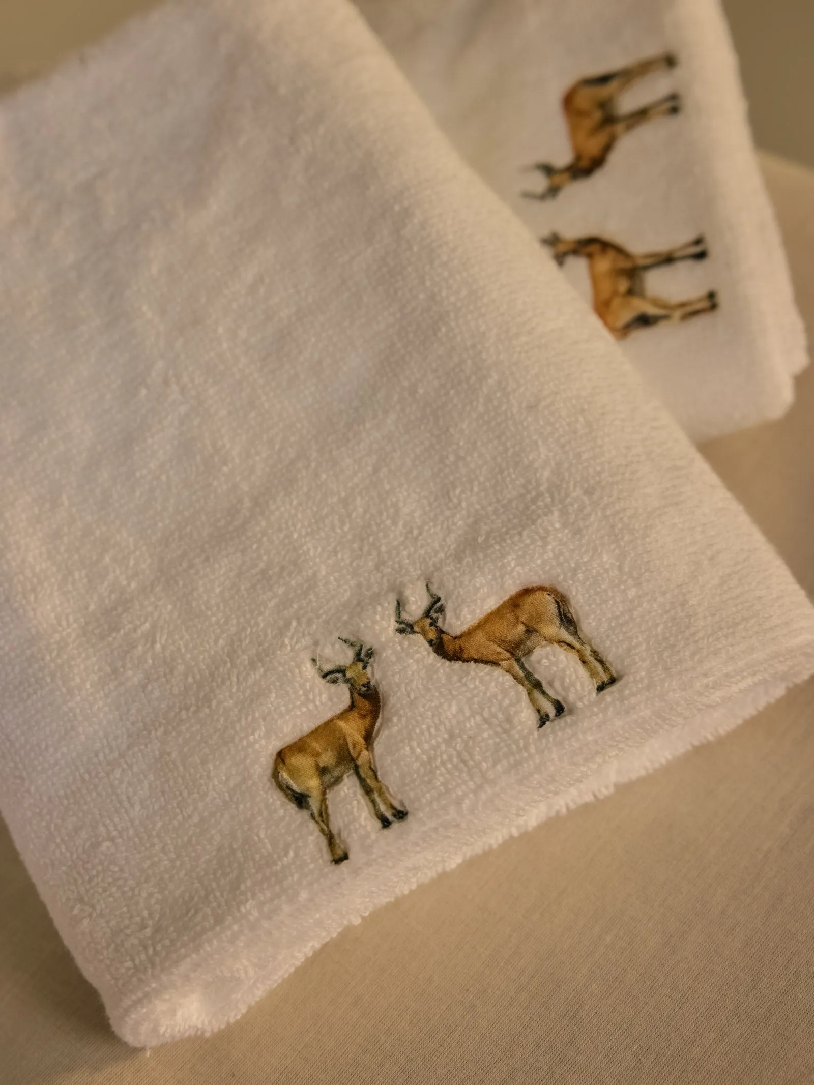 Reedbuck White Hand Towel (set of 2)