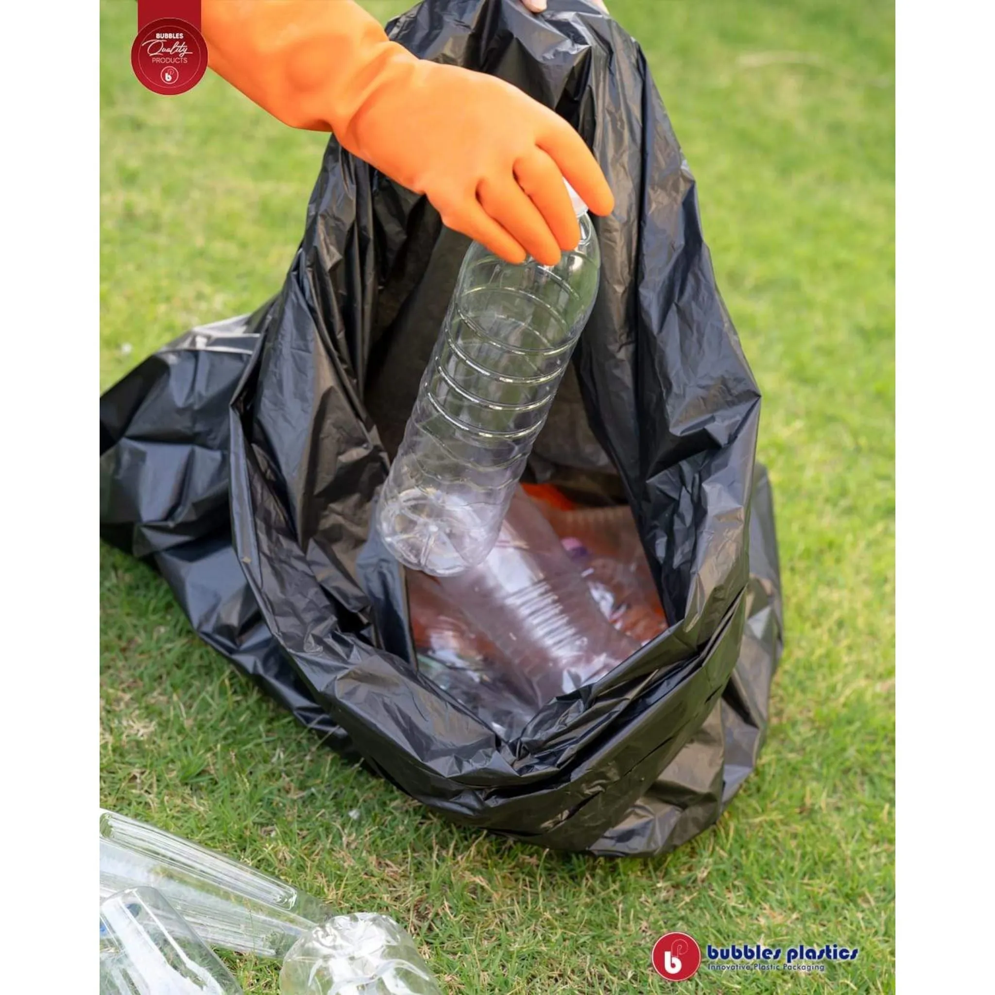 Refuse Bags Plastic Extra Heavy Duty 75x95cm 75microns Black 1000pack Recycable