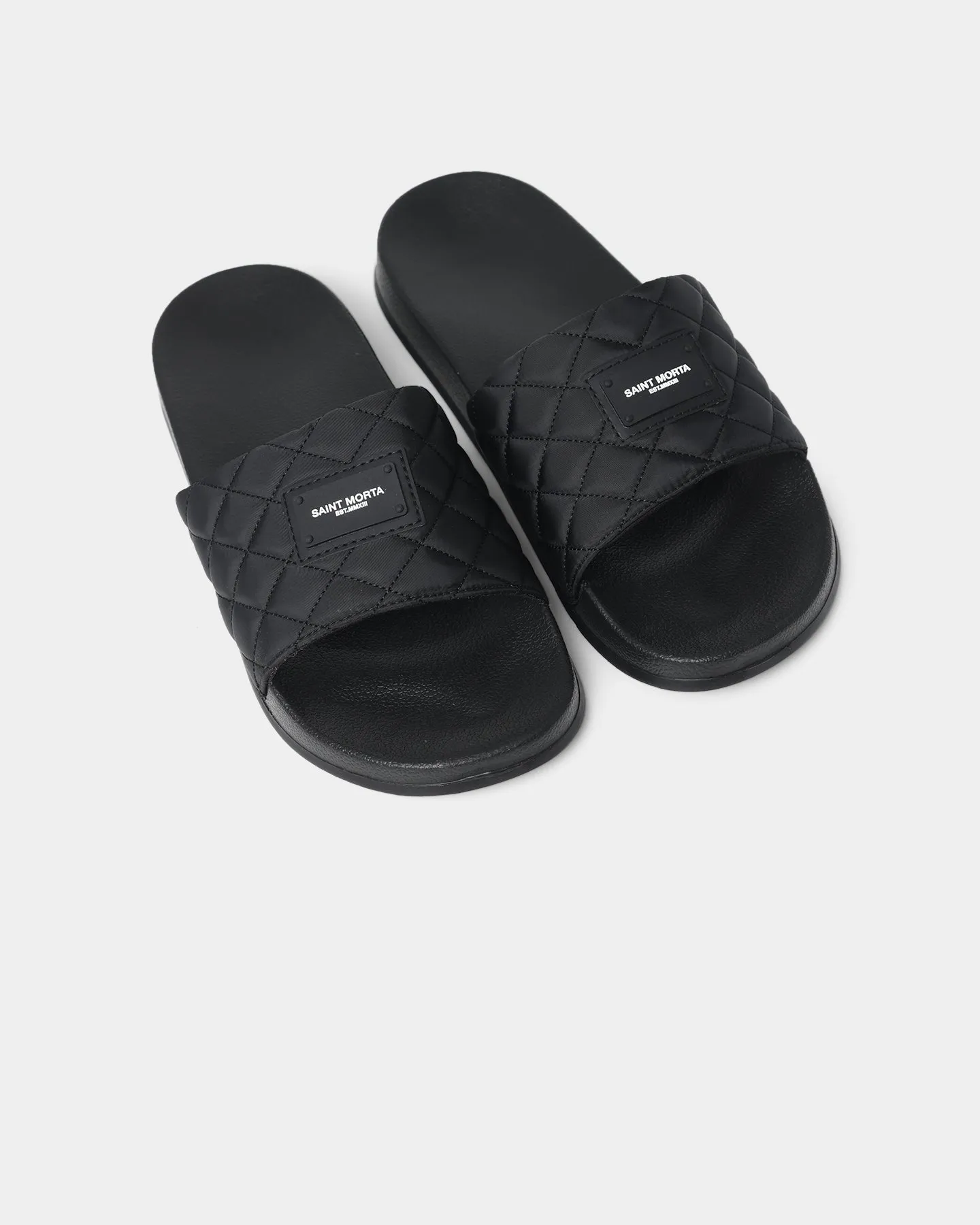 Saint Morta Annex Quilted Slides Black