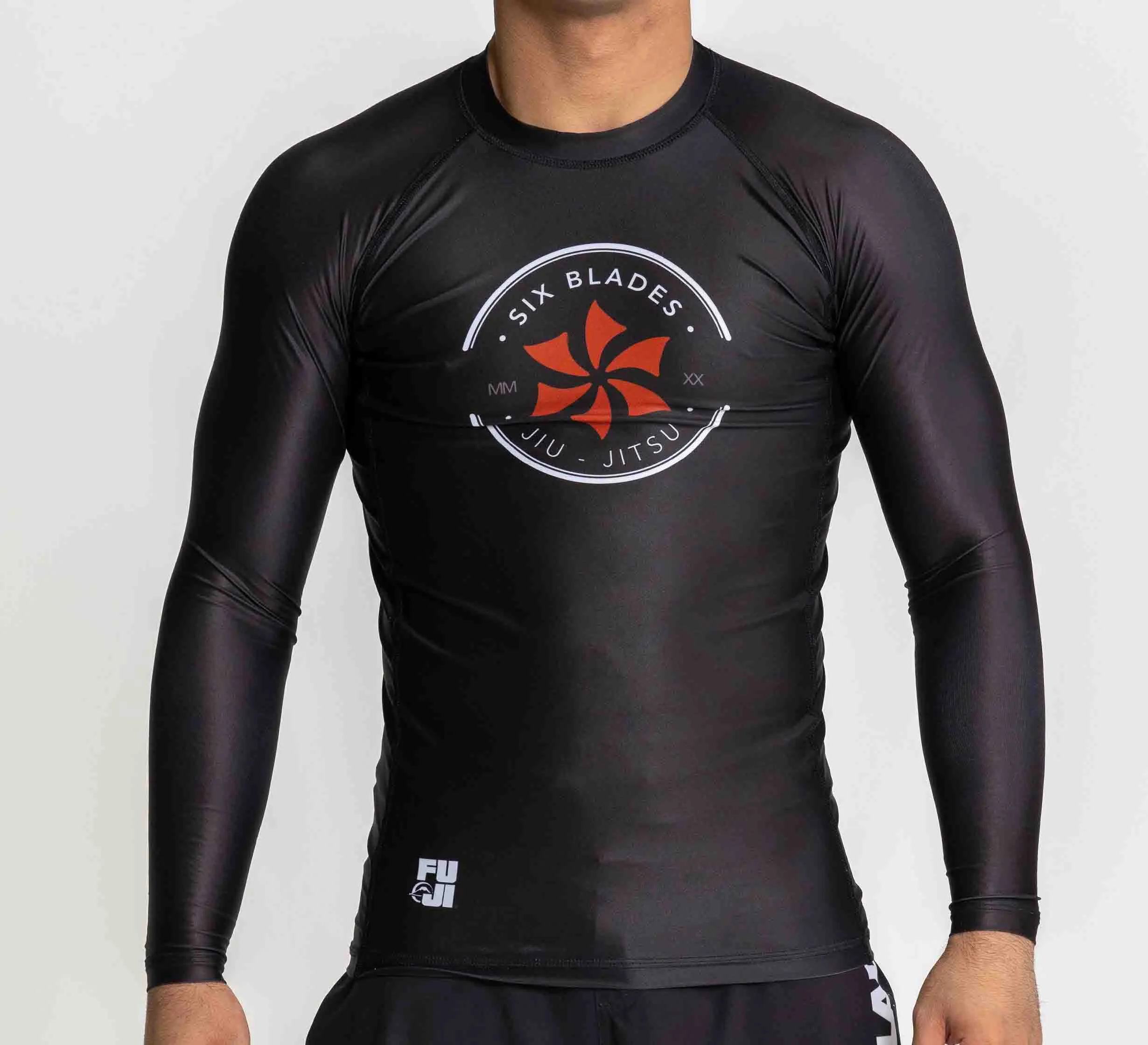 Six Blades Long Sleeve Rashguard Black