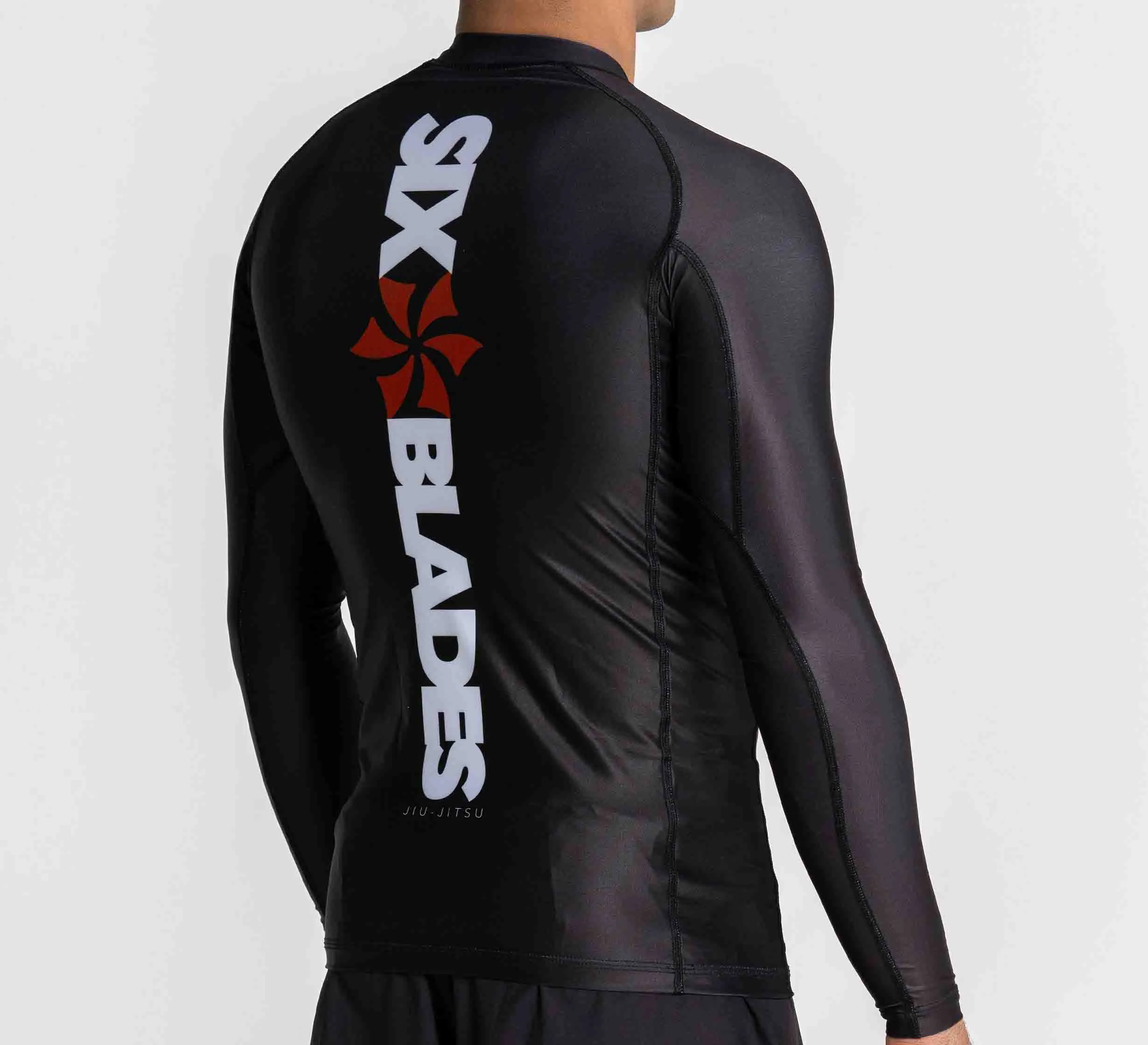 Six Blades Long Sleeve Rashguard Black