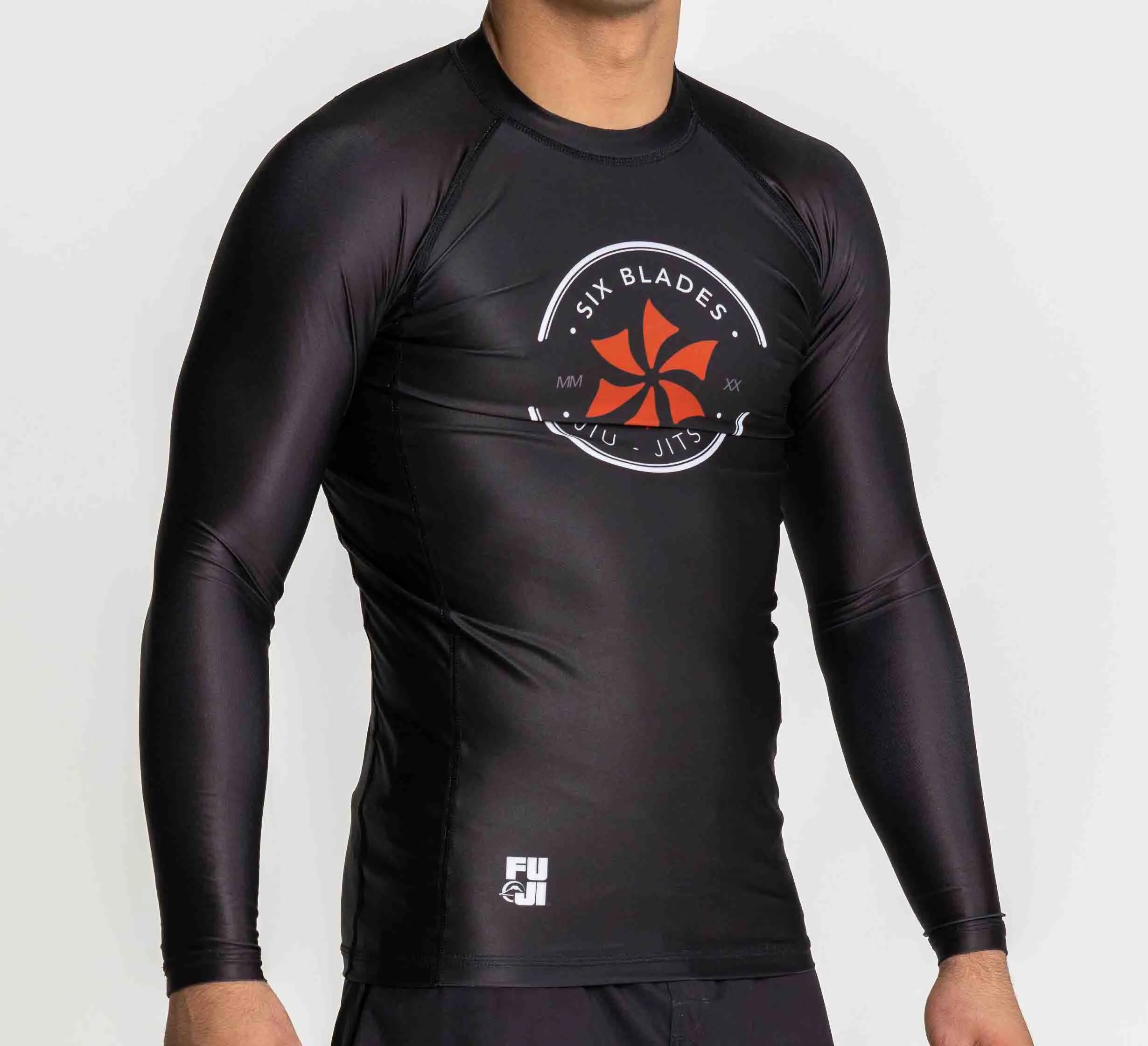 Six Blades Long Sleeve Rashguard Black