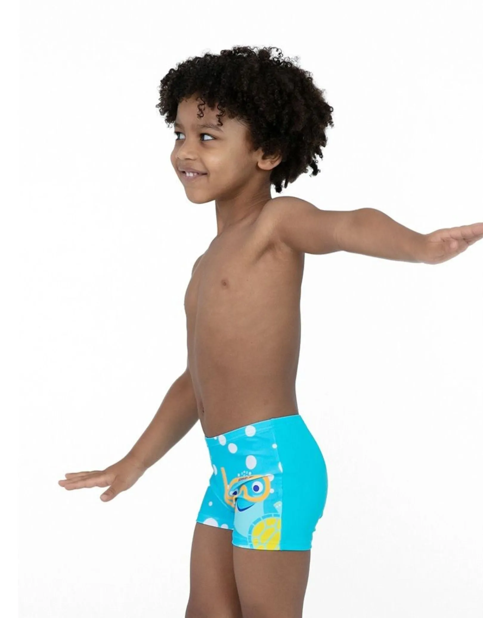 Speedo Tots Boys Tommy Turtle Placement Aquashorts - Aqua Blue