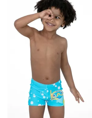 Speedo Tots Boys Tommy Turtle Placement Aquashorts - Aqua Blue