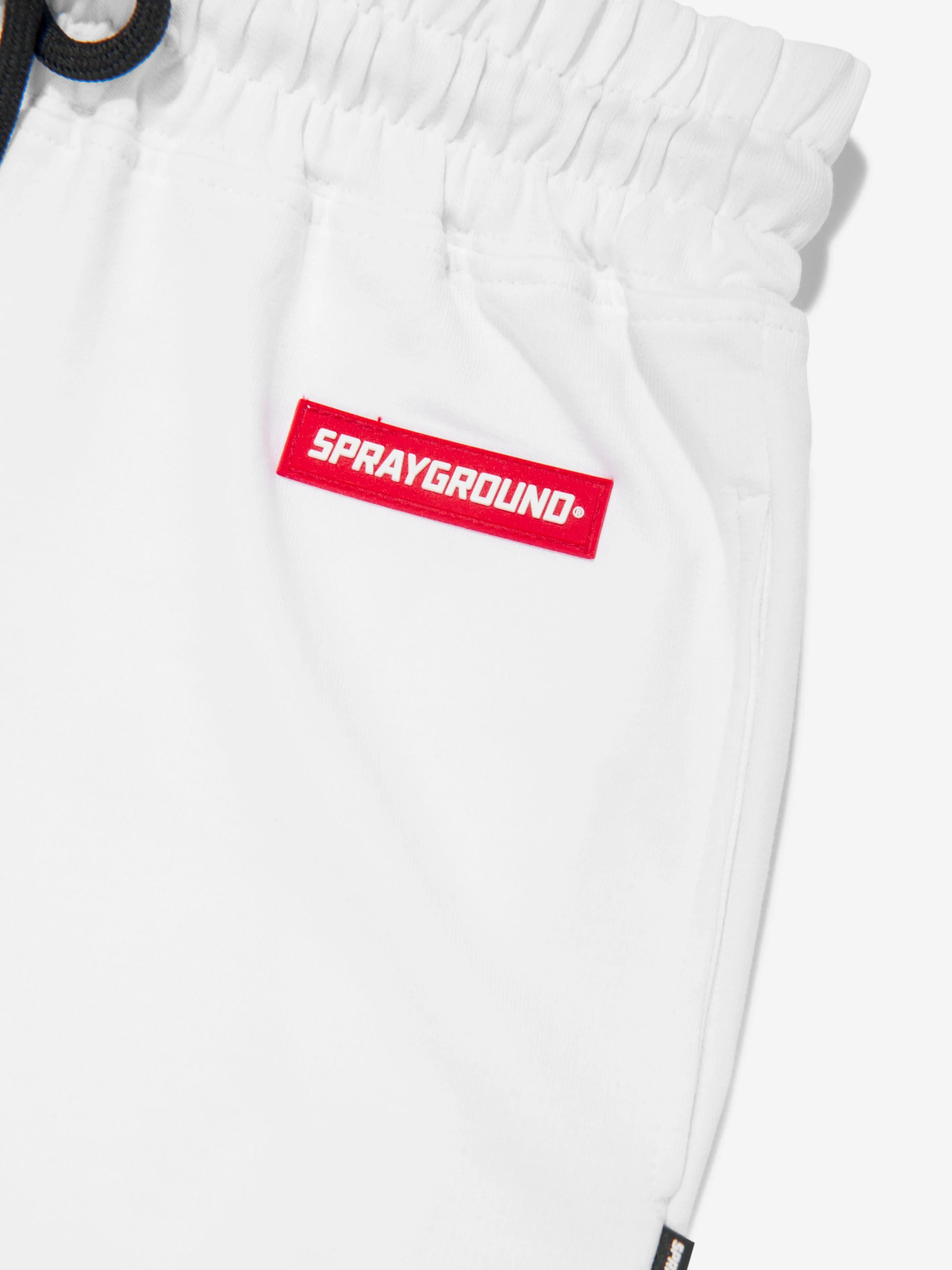 Sprayground Boys Label Shark Shorts in White