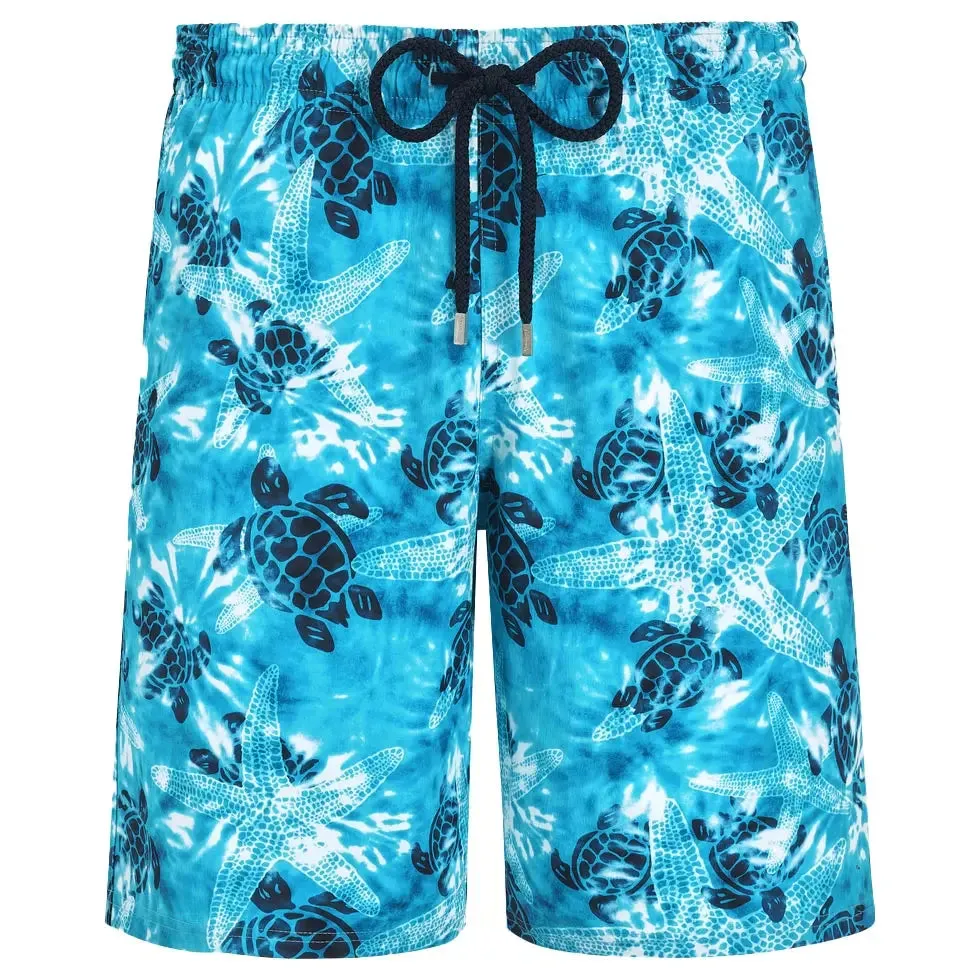 Starlettes and Turtle Tie Dye Okorise Long Swim Shorts