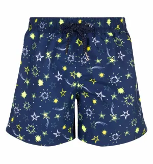 Sunuva Boys Swim Short Neon Star Blue