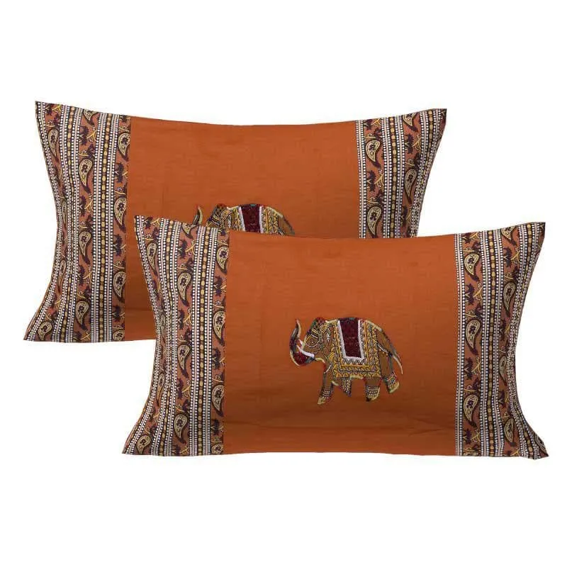 Traditionally Tuskan Bedsheet - Orange