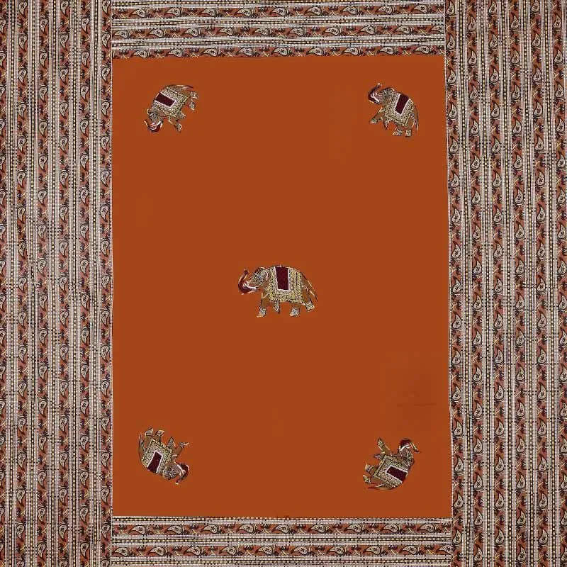 Traditionally Tuskan Bedsheet - Orange