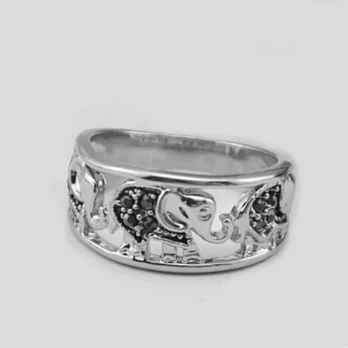 Trunks And Tails Playful Elephants Ring