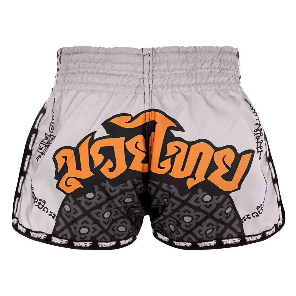 Tuff Retro Style Shorts - Grey Hanuman Yantra