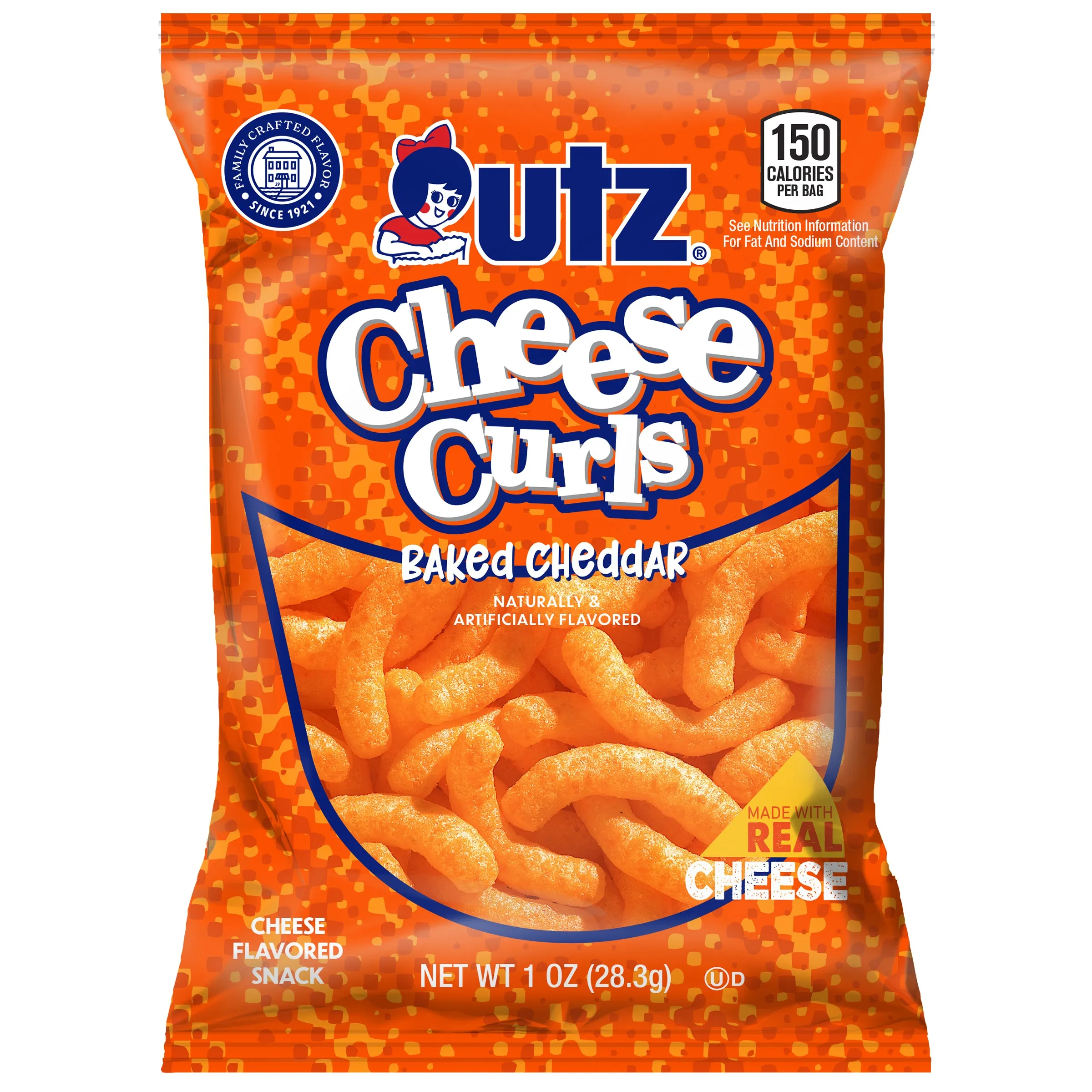 Utz Cheese Curls Cheddar 1 oz. 60 count