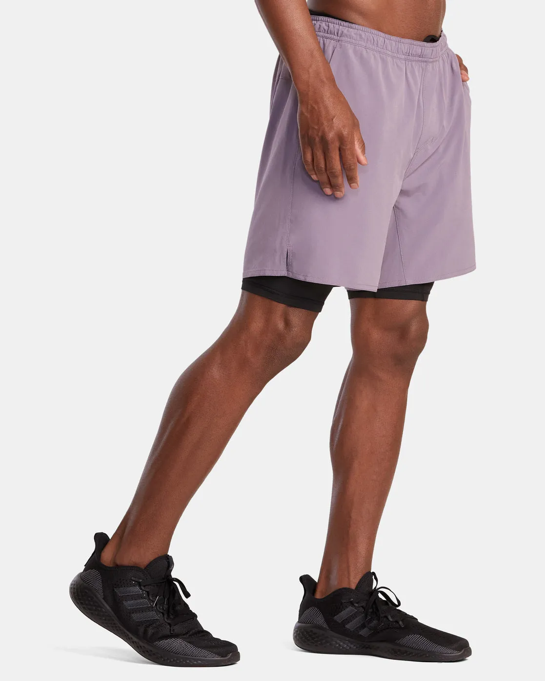 Yogger Train 2-In-1 17" Workout Shorts - Purple Sage