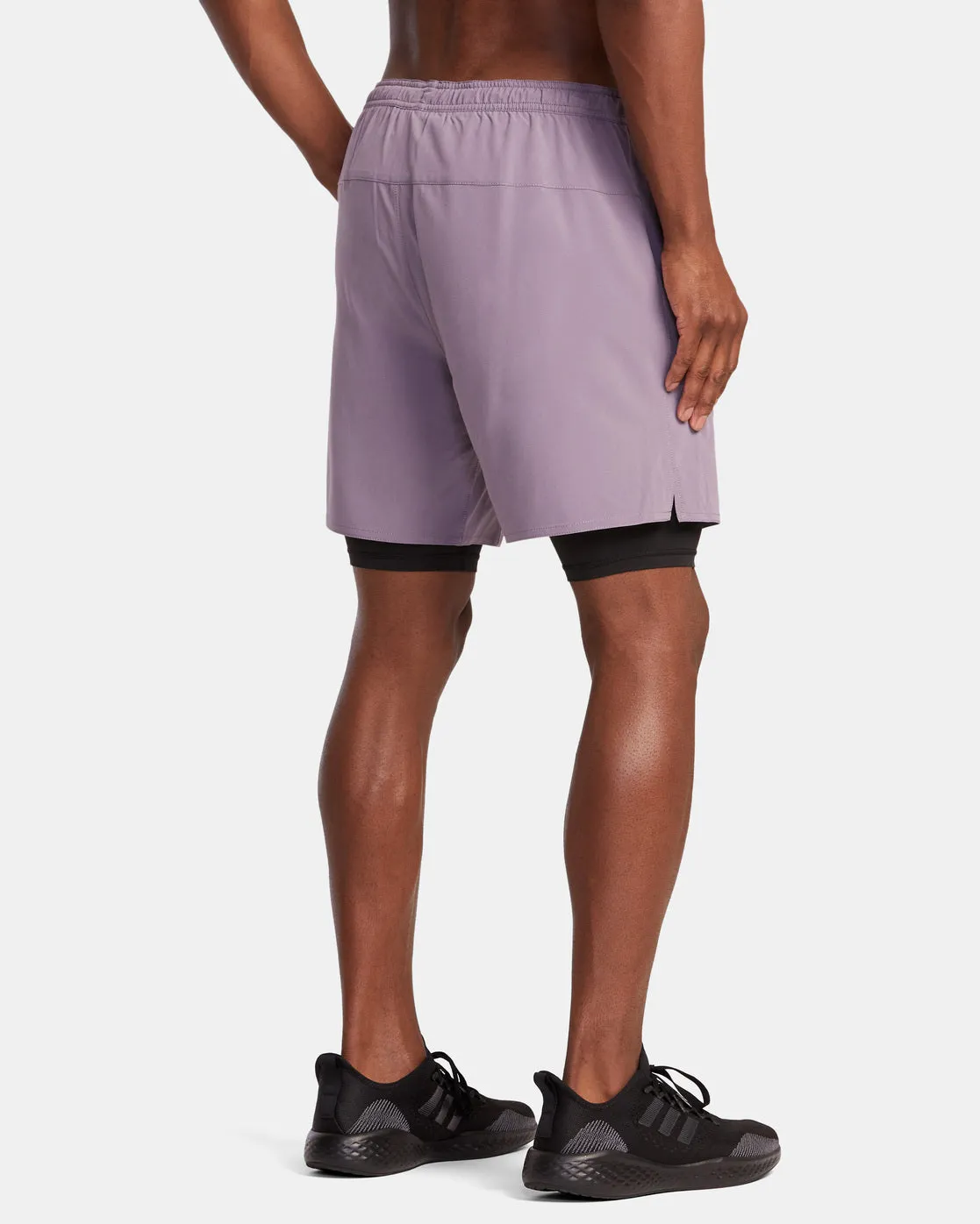 Yogger Train 2-In-1 17" Workout Shorts - Purple Sage