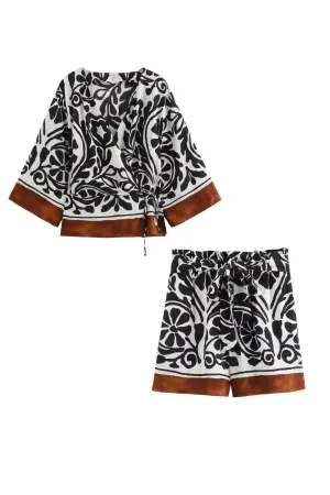 'Yuliana' Printed Shirt & Shorts (Sold Separately)